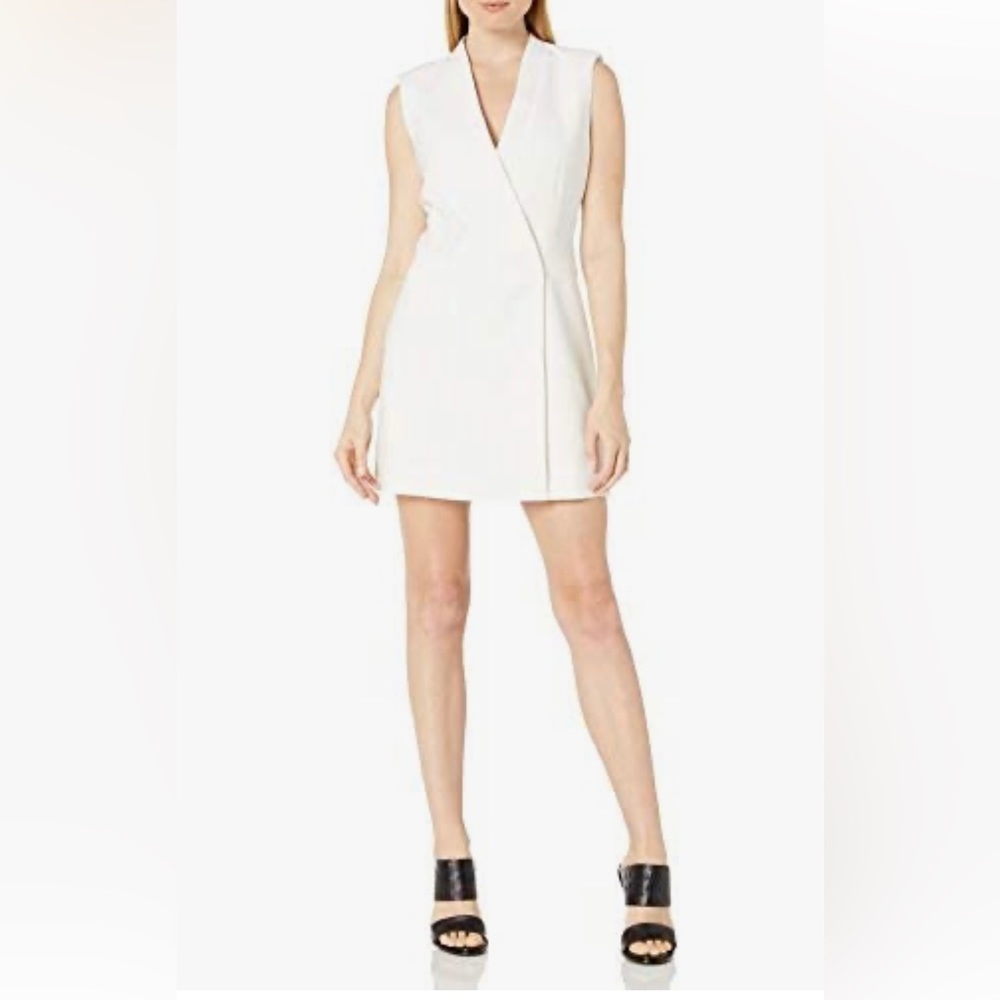 BCBGMaxAzria Caryn Wrap Dress in Off-White - Picture 4 of 6